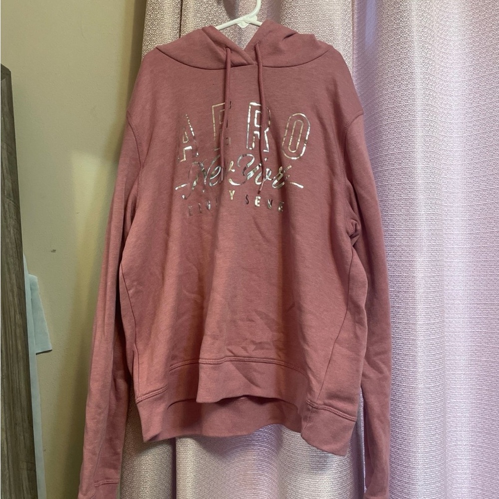 Aeropostale Pink Graphic Sweater Relaxed Fit